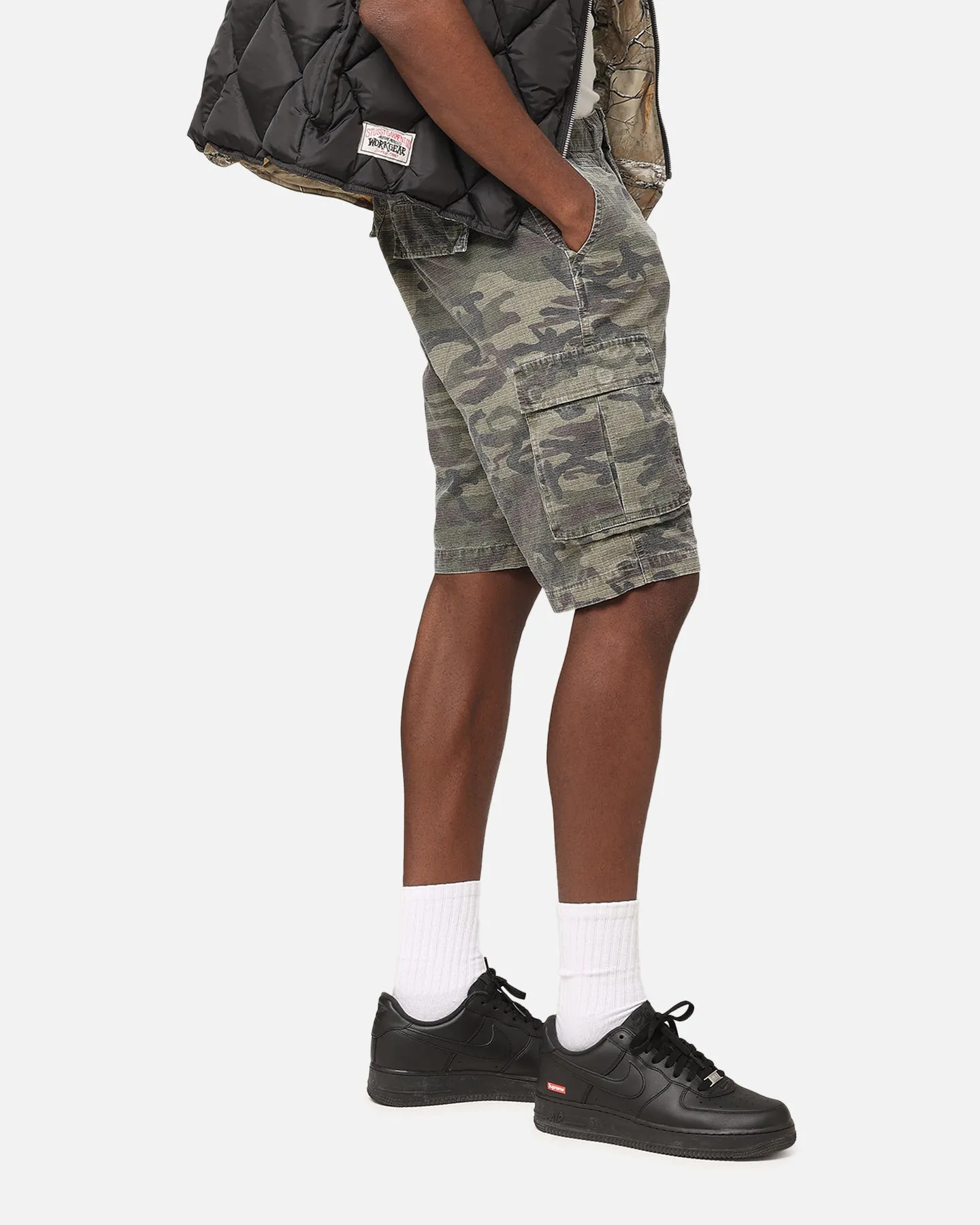 XXIII Torrent Cargo Shorts Washed Green Camo