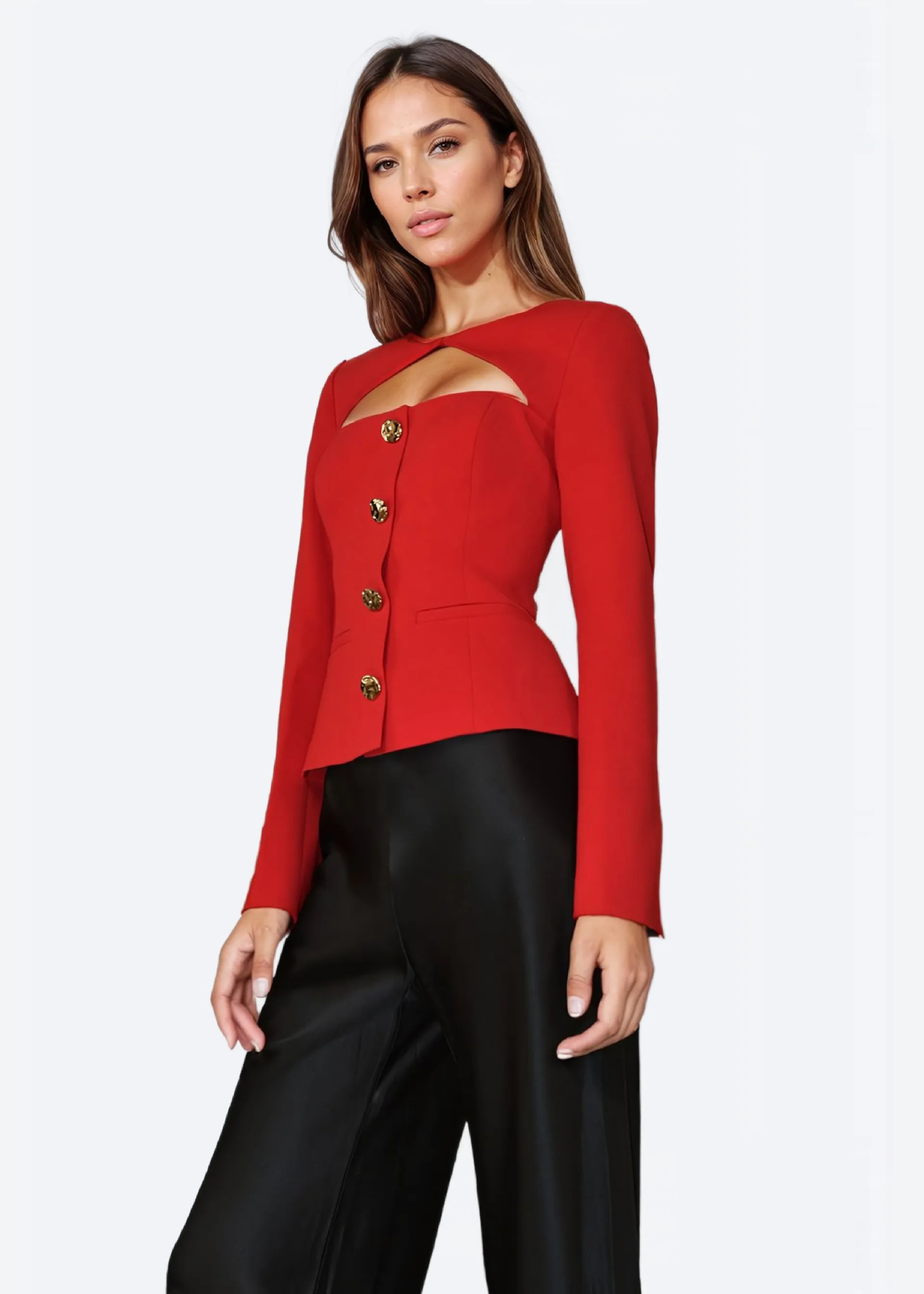 Zaynab Blazer Cardinal